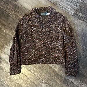 Polo Ralph Lauren Girls Floral Corduroy Trucker Jacket Size M(8-10)